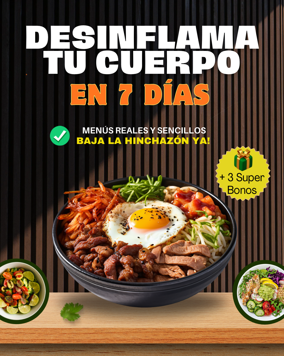 Desinflama Tu Cuerpo en 7 Días + 3 Bonos